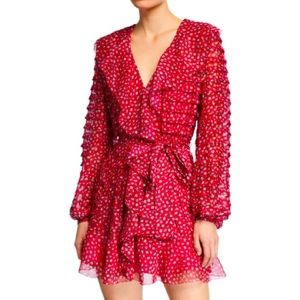 ♦️ Talulah Neiman Marcus Pink Promise Long Sleeve Mini Floral Dress Size XS